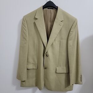 Gianfranco Ruffini Beige Suit Tailored Jacket Size 42S Wool and Silk NWOT